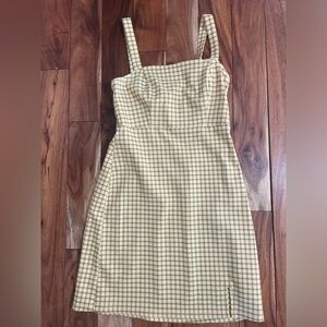 (XS) Yellow Plaid Minidress from Hollister Co. (Unused)